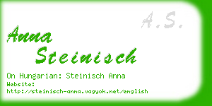 anna steinisch business card